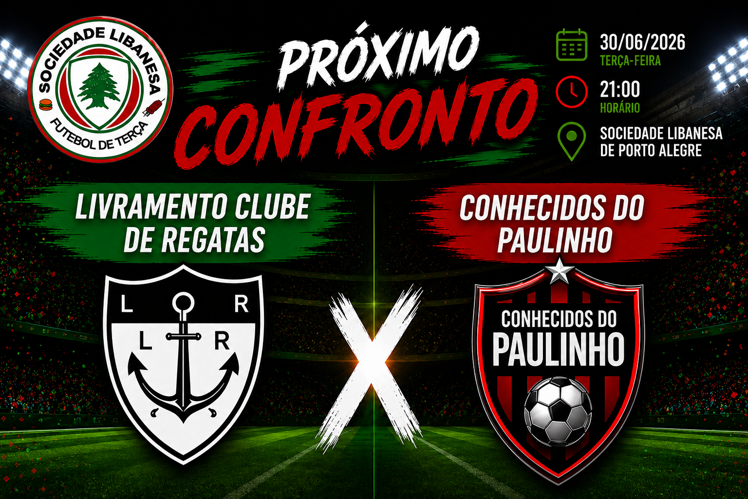 Próximo Confronto Definido: Livramento Clube de Regatas x Conhecidos do Paulinho