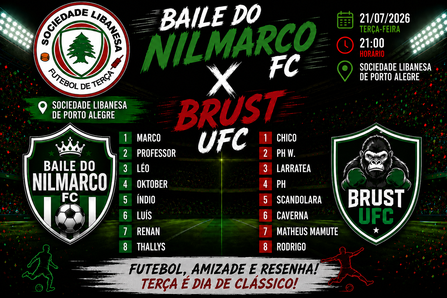 Clima de decisão: rivalidade, redenção e estreias marcam o confronto da noite